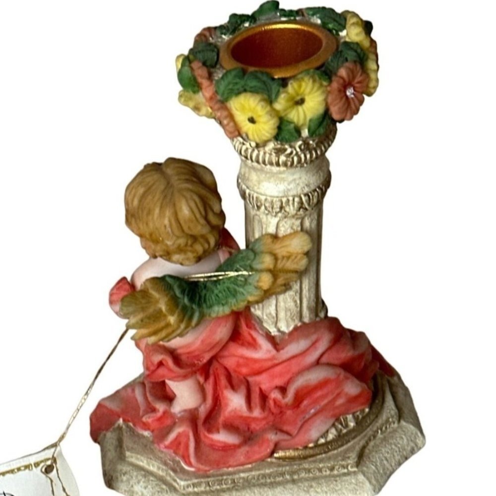 Colorful Ceramic ANGEL Candle Holder 5 inch Tall  Sku Angelholder